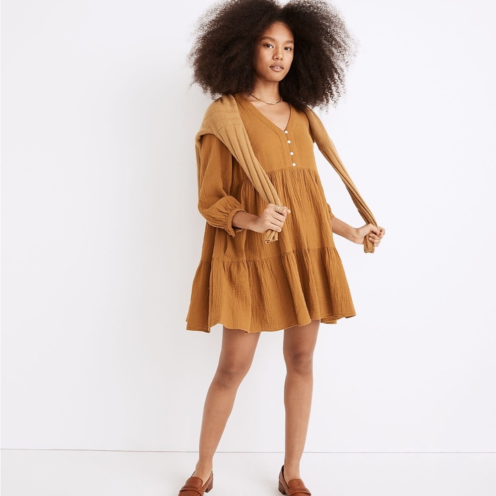 Madewell Mustard Mini Dress
